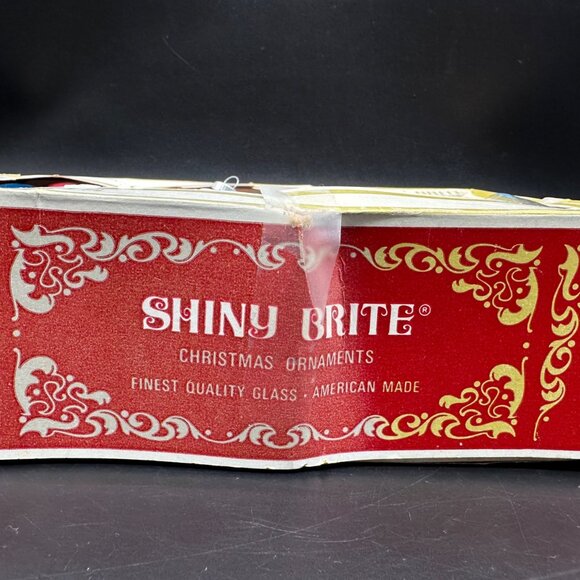 Vintage Christmas Ornaments Glass Rainbow USA Box of 12 Retro Tree Decoration - Picture 4 of 16